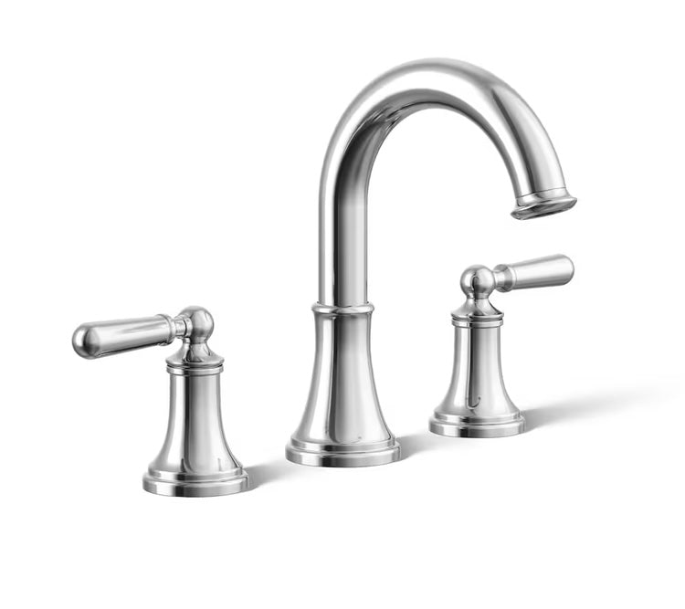 KOHLER Capilano Widespread bathroom sink faucet in Polished Chrome