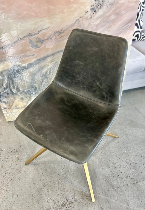 Matte Black Leather Chair