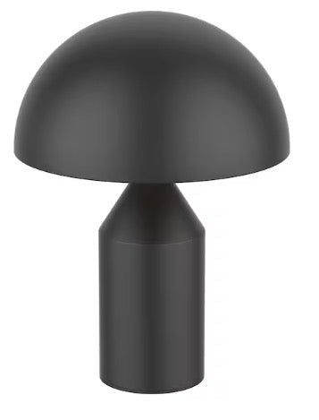 20-inch H Modern Style Mushroom Table Lamp in Matte Black