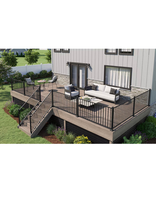 Barrette Outdoor Living 34" x 72" Powdercoated Steel Stair Rail Panel Black (new)