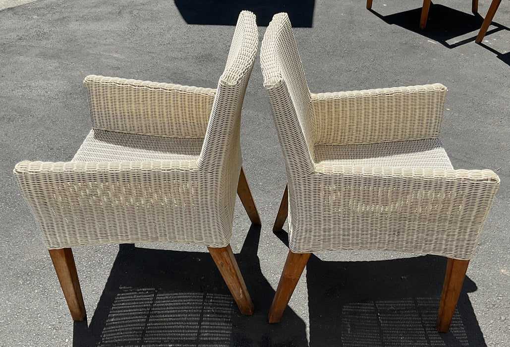 White Rattan Chair (Used)