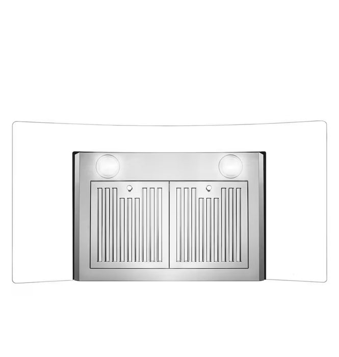 Cosmo 36 in. Vista Collection Ductless Wall Mount Range Hood, Button Controls, Stainless Steel (new)