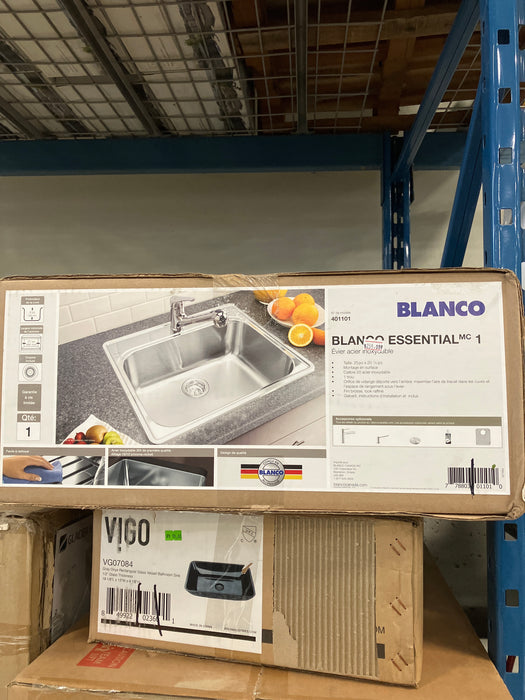 Blanco ESSENTIAL 25 in. Single Bowl Drop-in Laundry Sink - 1 Hole