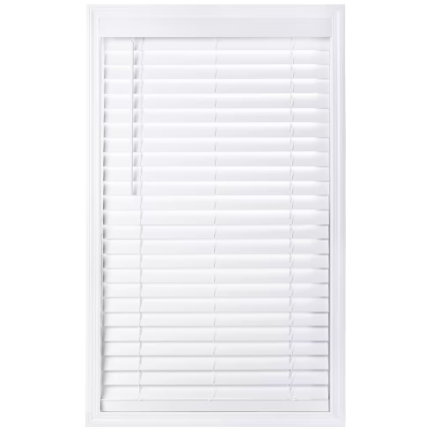 2.5-inch Faux Wood Blind, White - 24in. W x 72 in. L (Used)