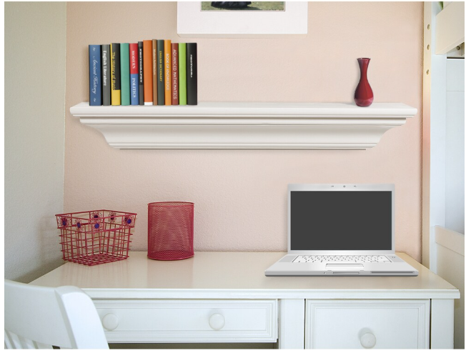 Pearl Mantels The Crestwood Mantel Shelf MDF White Paint