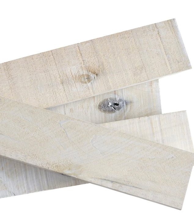 HDG 1/2 in. x 4 in. x 4 ft. White Wash Weathered Hardwood Board (8-Piece) New*