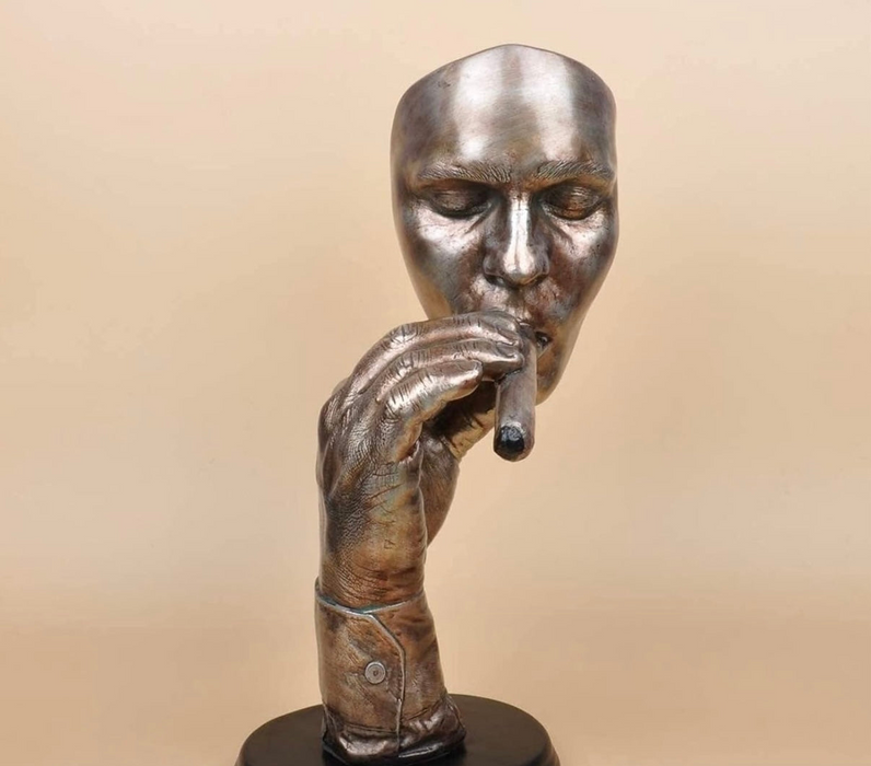 John Cutrone Smoking Cigarette Statue