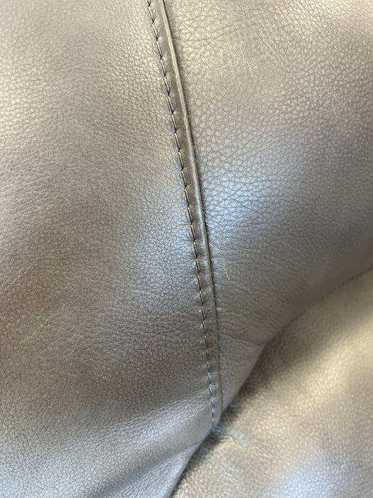 Grey Leather Swivel Recliner (new)
