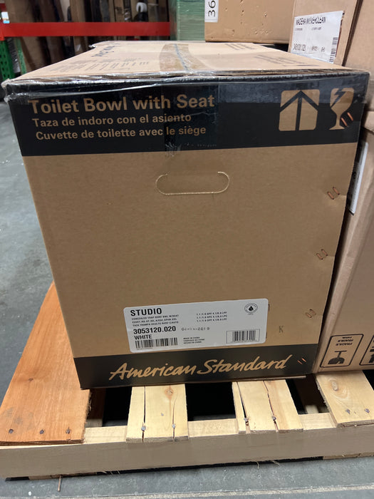 American Standard Studio Two Piece Skirted Chair Height Round Front Toilet Bowl Only (seat included) (new)