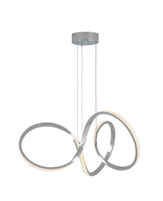 Artika Swirl 1-light 30W Chrome Dimmable Integrated LED Pendant Light  (new)