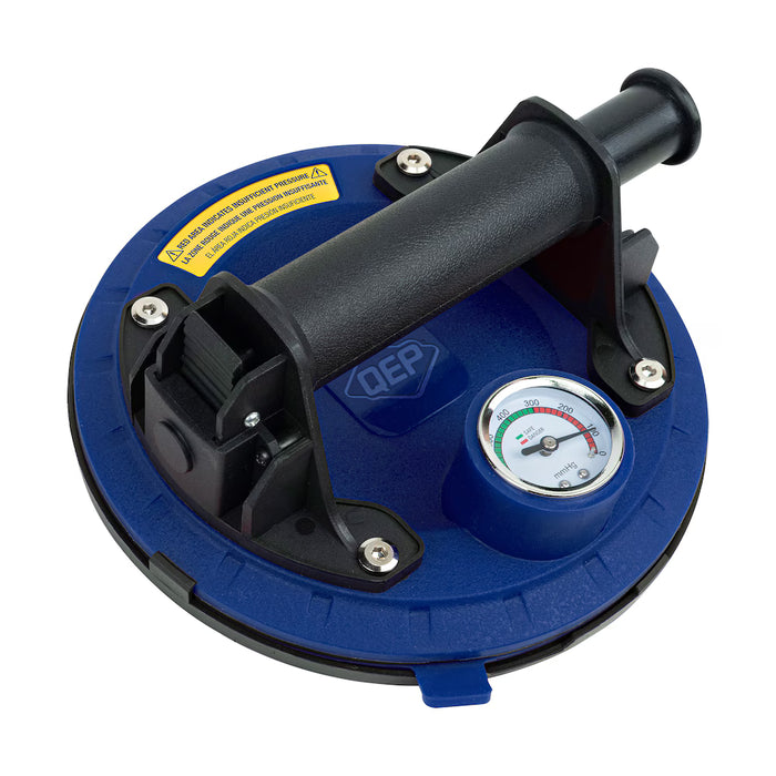 QEP 8-inch Pump Suction Cup with Safety Gauge, 285 lb. Lifting Capacity (New)