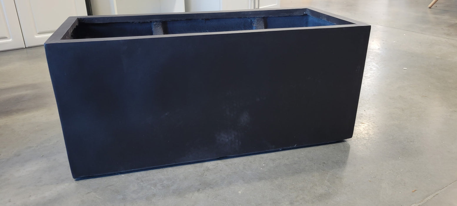 Black Rectangular Modern Fiber Glass Planters (new)