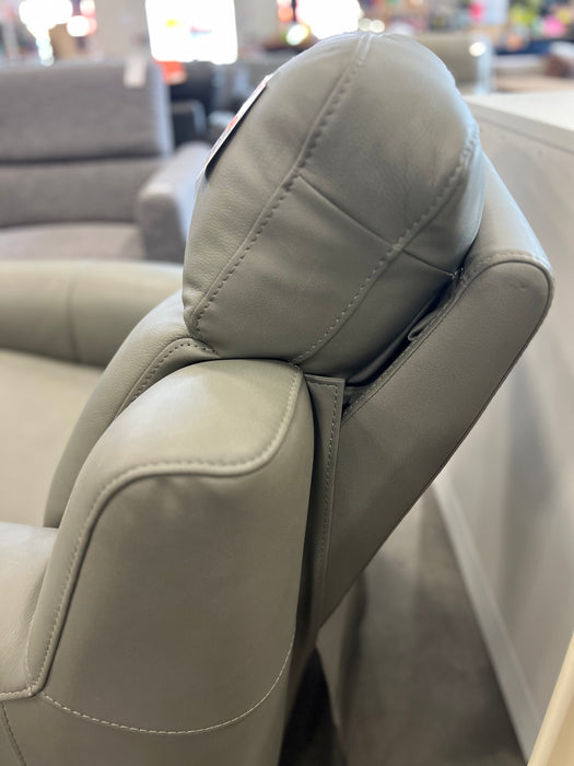 Grey Leather Armchair