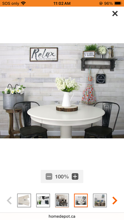 HDG 1/2 in. x 4 in. x 4 ft. White Wash Weathered Hardwood Board (8-Piece) New*