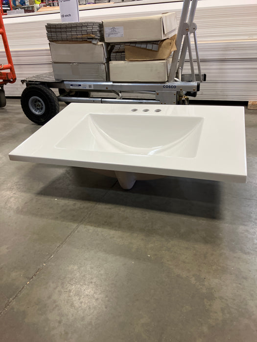 White 30” x 19” Ceramic Sink