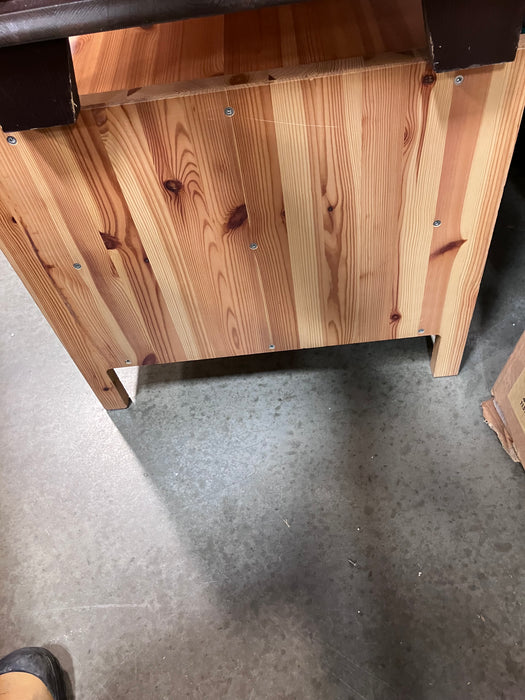 Modern Natural Wood & White TV Stand / Media Console (Used)