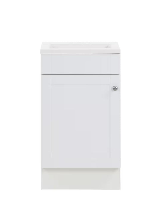 St. Paul Addison 18-inch W Bathroom Vanity in White with Cultured Marble Sink Top (new)