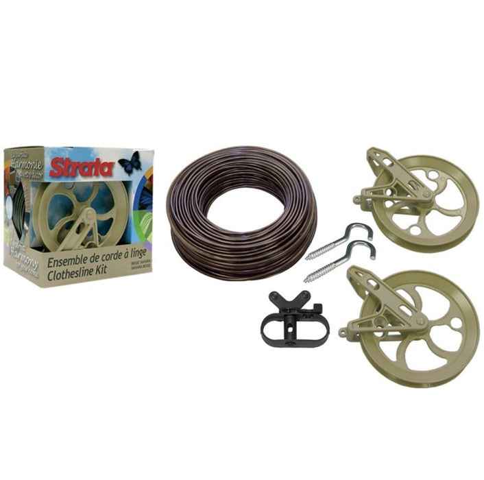 STRATA Harmony 150 ft. Clothesline Kit in Sahara Beige