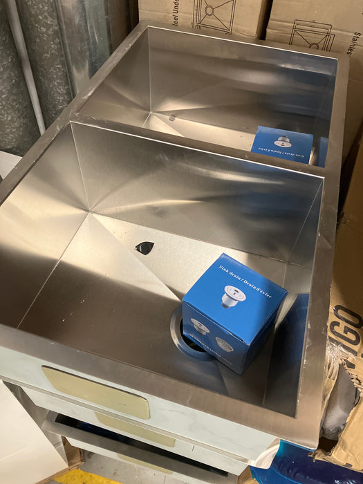 32” x 19” x 9” Stainless Steel Undermount Double Bowl Kitchen Sink