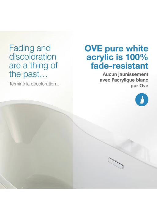 Ove Decors Riley 60-inch Freestanding Tub in White (new)