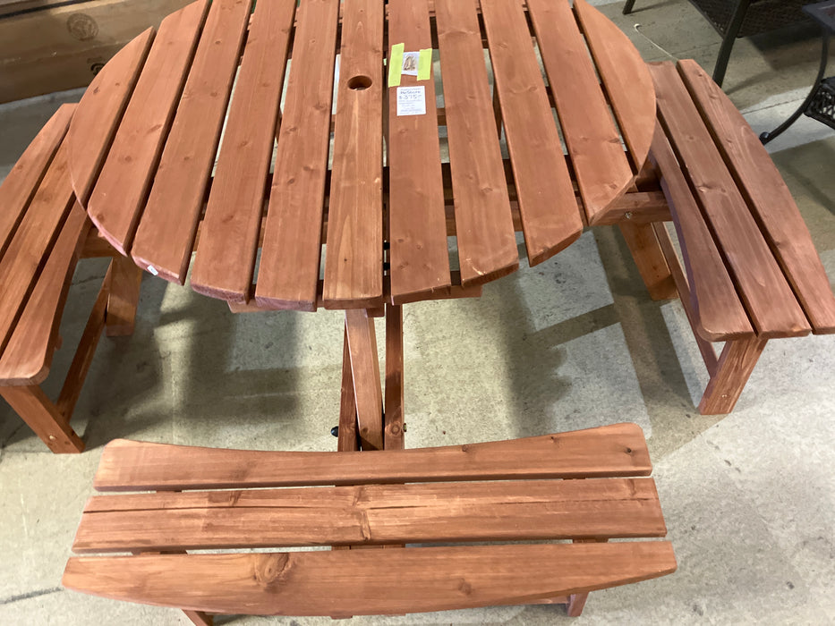 Wood Patio Dining Set