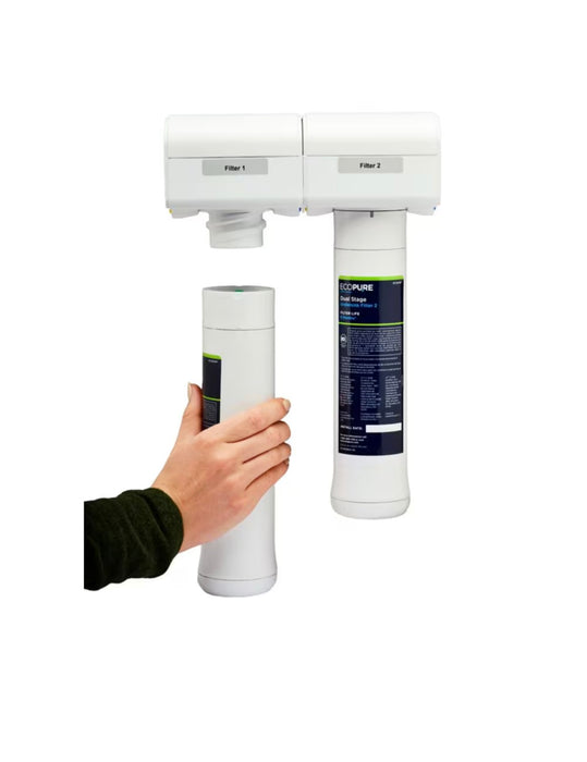 EcoPure Dual Stage Undersink Chlorine, Lead, and Microbe Water Filtration System (new)