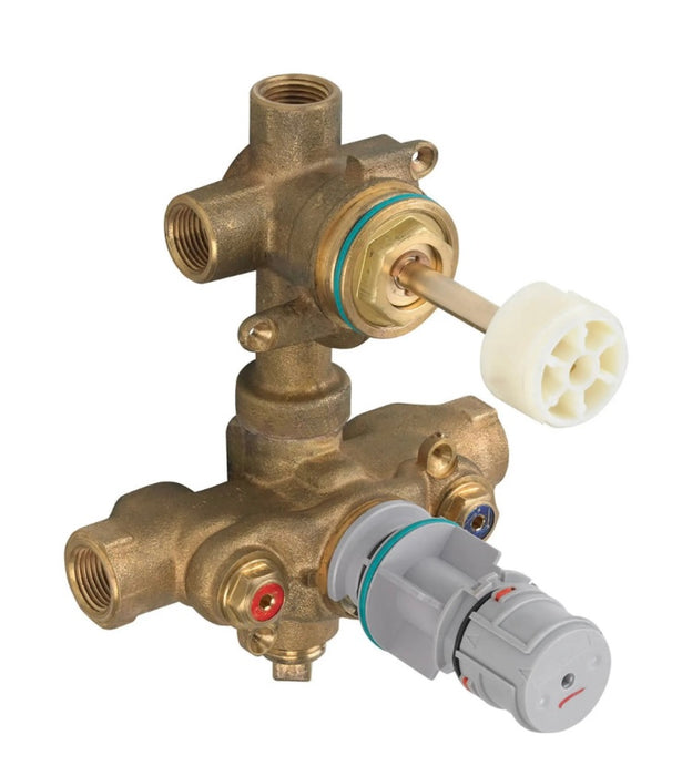 2-Handle Thermo Rough Valve W/Built-In-3 (New)