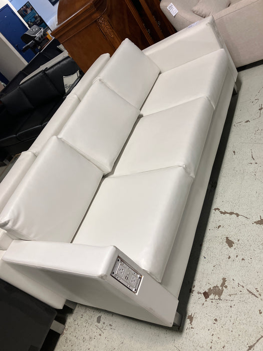 White leather couch *as is* (used)