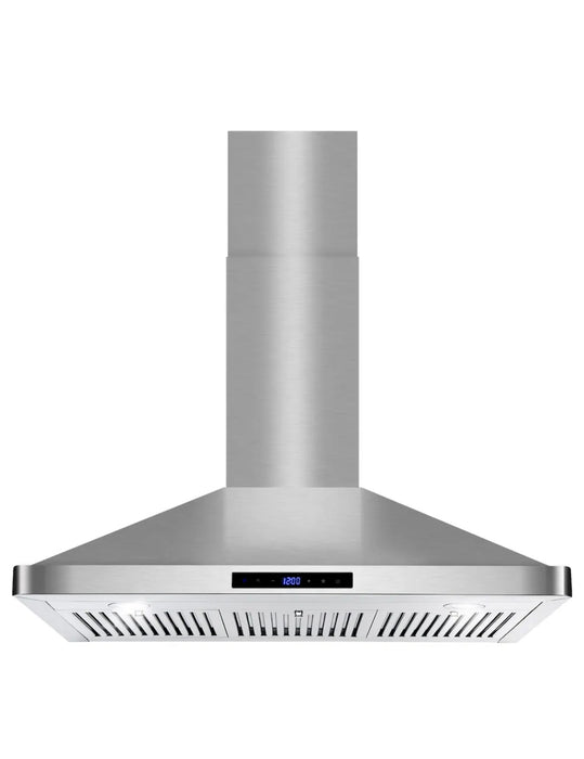 Cosmo 36 in. Vista Collection Ducted Wall Mount Range Hood, Touch Controls, Stainless Steel (new)