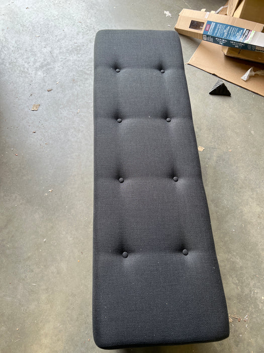 Corliving Black Fabric Button-Tufted Accent Bench (new)