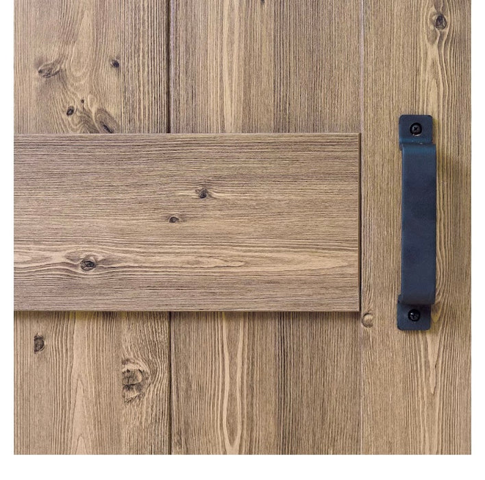 TRUporte 36-inch x 84-inch Gunstock Oak K Design Rustic Barn Door with Hardware Kit (New)