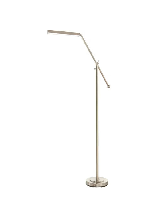 55.5-inch H 1-Light Brushed Nickel Integrated LED Floor Lamp with Adjustable Counter Balance  (new)