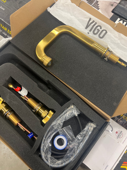 Gold 8” Widespread 2-Handle Bathroom Faucet (new)