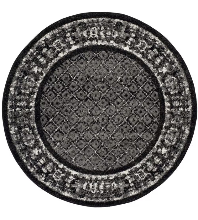 Safavieh Adirondack Luther Black / Silver 6 ft. x 6 ft. Indoor Round Area Rug (New)