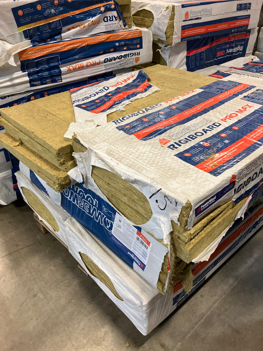PowerWool RigiBoard PRO MAX 1.5-in x 2-ft x 4-ft Rigid Mineral Wool Insulation - 6/Pk
