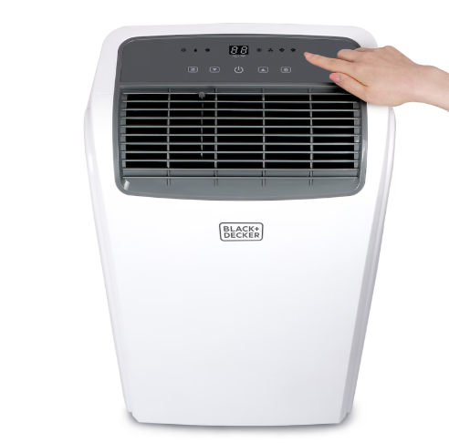 BLACK+DECKER 14,000 BTU/ 7,700 BTU (DOE) Portable Air Conditioner with Heat, White