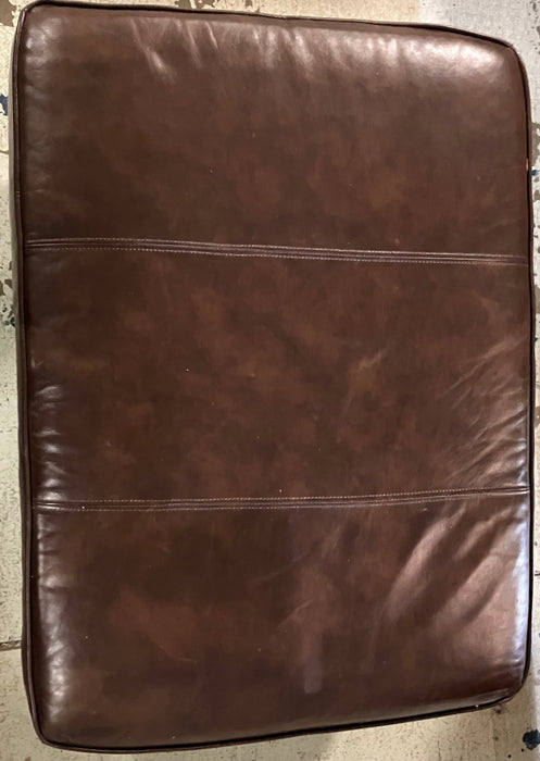 Leather Chair with Ottoman
