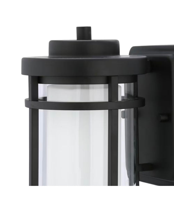Home Decorators Collection 8.3-inch H 1-Light Outdoor Black Exterior Integrated LED Wall Lantern Sconce (new)