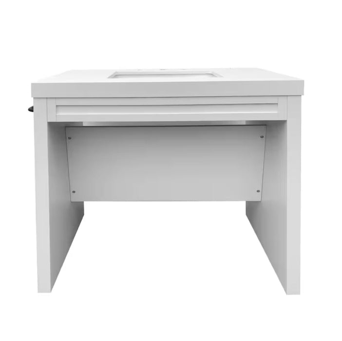 Glacier Bay Hartney ADA 35.4 inch W x 21 inch D x 34 inch H Vanity in White with Engineered Top/Ceramic Sink (New)