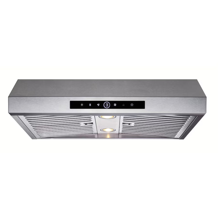 Vissani 30 inch 660CFM Under Cabinet Range Hood with 6 Speed Setting and Touch Controls in Stainless Steel (New)