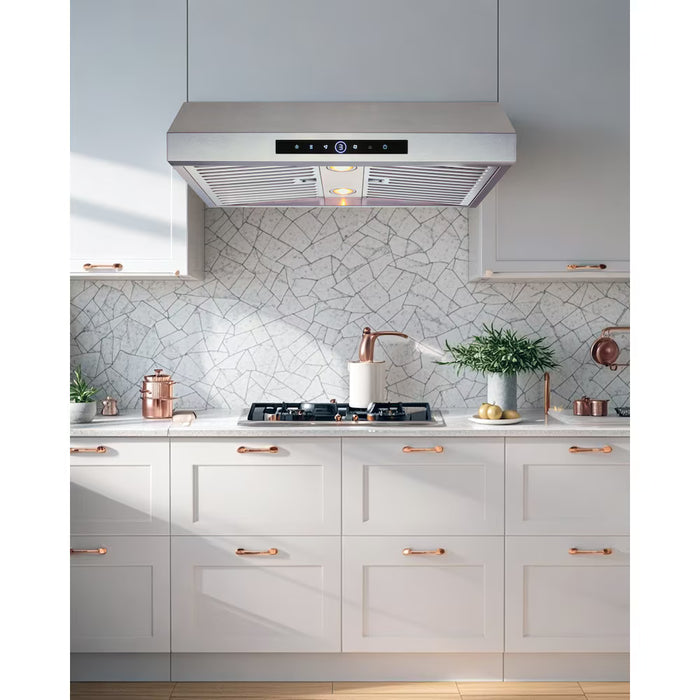 Vissani 30 inch 660CFM Under Cabinet Range Hood with 6 Speed Setting and Touch Controls in Stainless Steel (New)