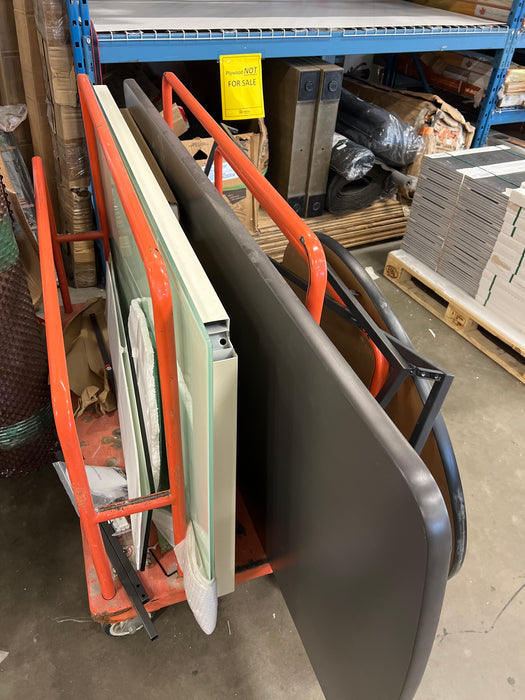 Grey Rectangular Table Top with Black Edging