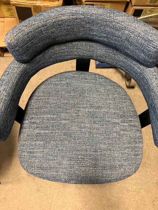 Full Back Counter Height Upholstered Metal - Seat Height: Extra Tall (26" Seat Height), Upholstery: Blue - HUSF-SBS1016BU-30