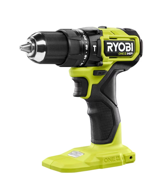 RYOBI 18V ONE+ HP Brushless Cordless Compact 1/2 in. Hammer Drill/Driver (Tool-Only)  (new)