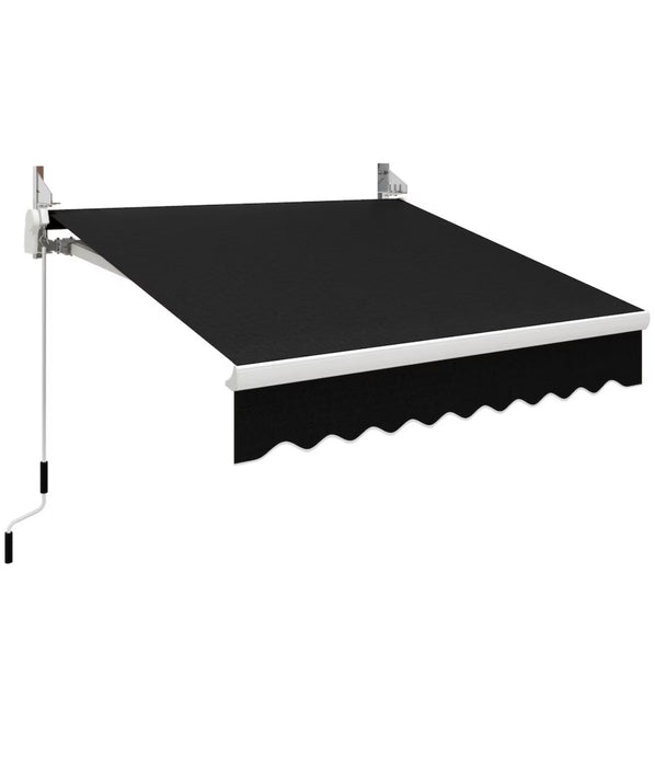 Outsunny Manual Retractable Sunshade Awning Black (new)
