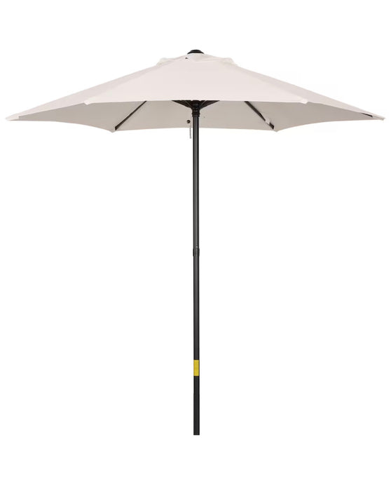 Outsunny 6.6FT Patio Umbrella, Outdoor Parasol Cream White (new)