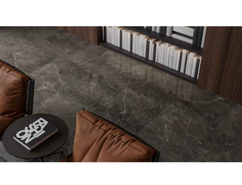 Anatolia 24-inch x 24-inch Saturna Notte Polished Rectified Porcelain Tile  (new)
