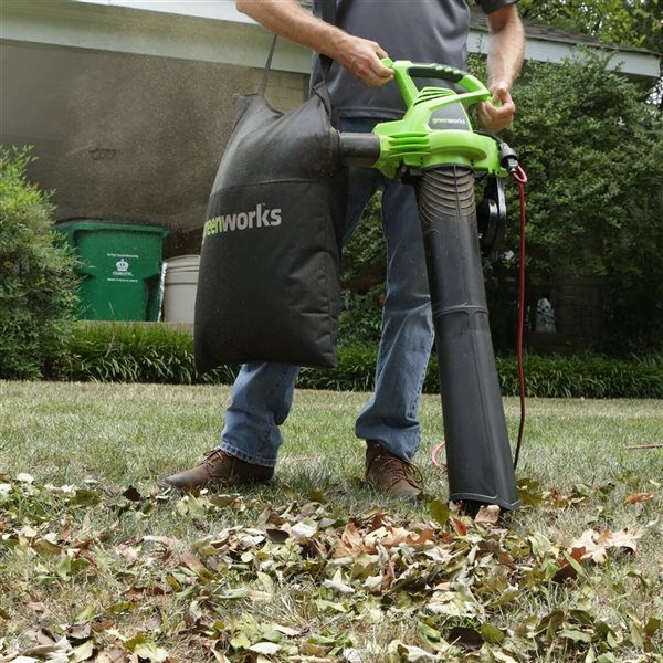 Greenworks 12 A 2-Speed 230-mph 375 CFM Corded Electric Leaf Blower and Vacuum (new)