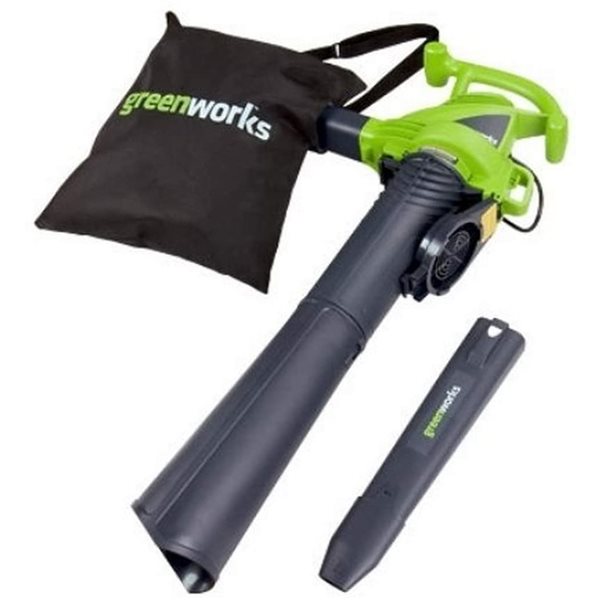 Greenworks 12 A 2-Speed 230-mph 375 CFM Corded Electric Leaf Blower and Vacuum (new)