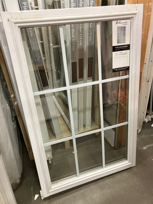 9-Lite Internal Grille 22”x 36” Low-E Argon Filled Glass Insert